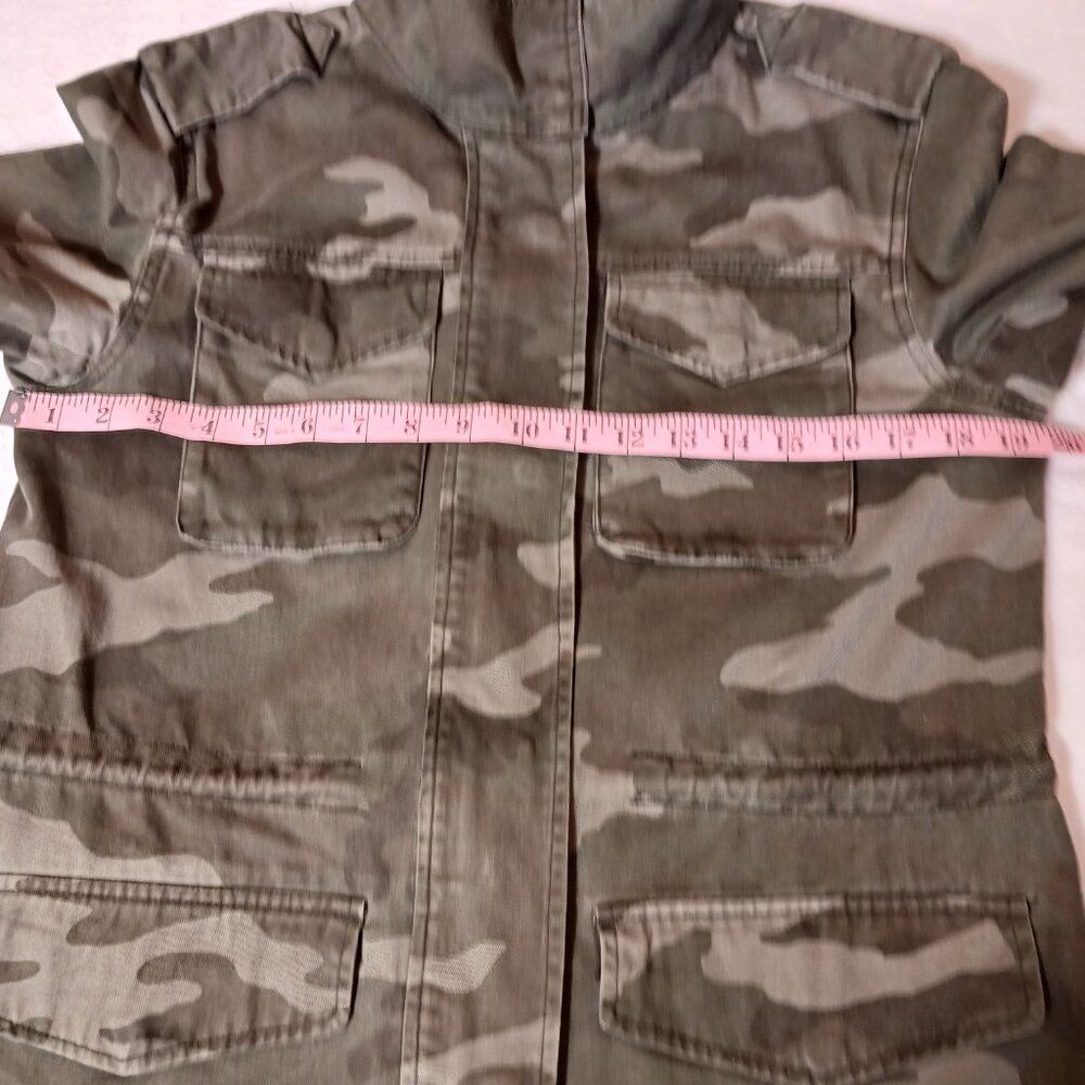 Aeropostale, Camouflage Jacket, Medium, Zip & Snap Front, 100% Cotton, Grunge - Picture 7 of 10